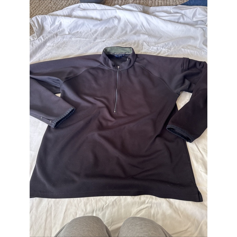 ExOfficio Men's Black 1/4 Zip Pullover Large Microstretch Pullover Long Sleeve